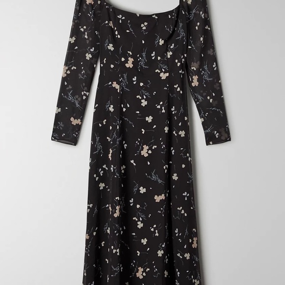 Wilfred Mencia Dress in Black/Apricot Sz 4 - Picture 2 of 4